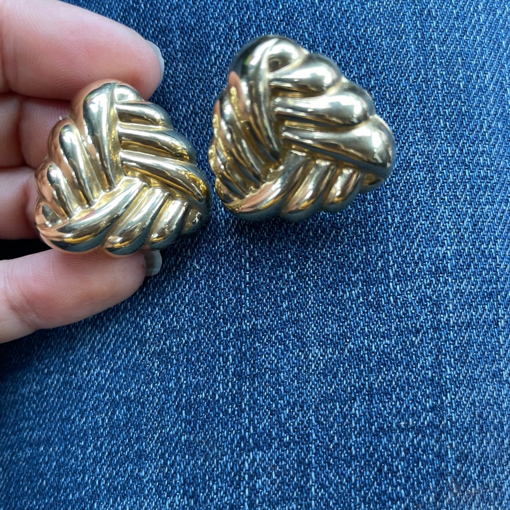 Large 14kt gold earrings